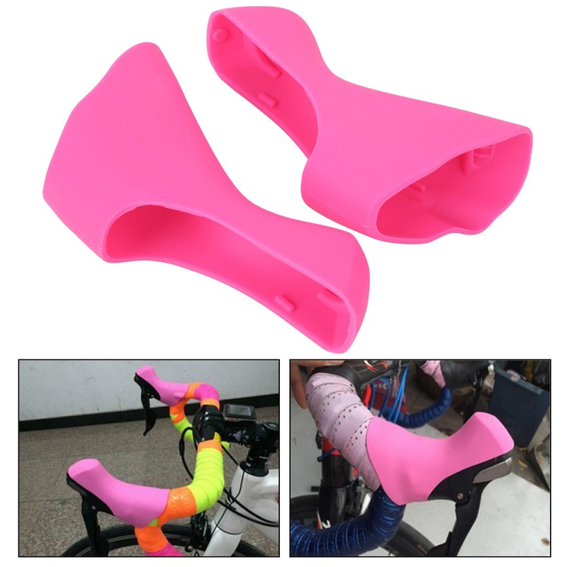 A Pair Silicone Road Bicycle Handlebar Protective Cover Comfortable Grips