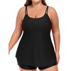 Actglow Women's Flowy Tankini Tops Only - Modest Bathing Suit