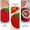Hemoton Pot Holders Cloth Trivets Strawberry Shaped Cotton Thread Kitchen