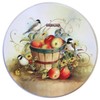 Reston Lloyd, Ltd. Electric Stove Top Range Round Chickadees Design Burner Covers Set of 4