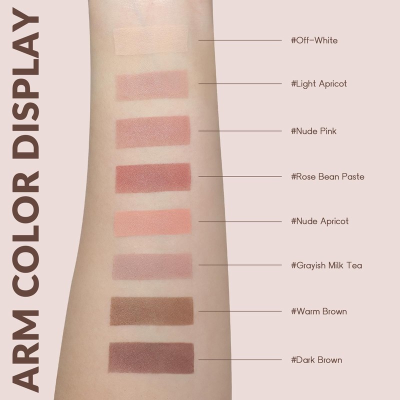 Noerrors Soft Mauve Neutral Naked Matte Eyeshadow Palette, Light Pink