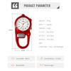 findtime Clip On Watch Pocket Carabiner Watches with Flashlight Second