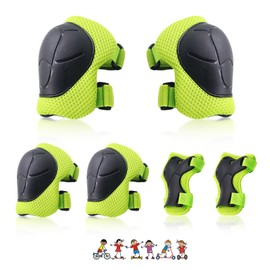 NEOVSUNY Children's Knee Pads, Inline Pads, Children's Protector Set, 3-8 Years, Adjustable Knee Pads, Protective Equipment for Skateboard, Scooter, Skating, Skiing, Outdoor Sports