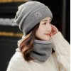 K&H Set Duo Gorro Bufanda Dama Mujer Invierno Cuellera Fashion