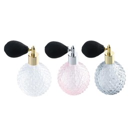 Vctitil 3Pcs Perfume Atomizer Spray Bottle Set,100ml Cosmetics Travel Refillable Perfume Spray Glass Bottle Makeup Tool for Women Girls Gift(Multicolored)