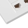 6 Port Cat 6 Ethernet Wall Plate Removable Female to