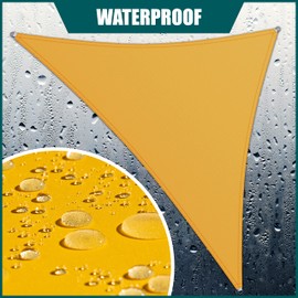 Royal Shade 12' x 13' x 17.7' Yellow Triangle Waterproof Sun Shade Sail Order to Make rsTADT12 Canopy Awning, UPF50+ 98% UV Blockage Water Resistant, Outdoor Backyard Patio Garden (We Customize)