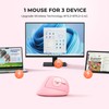 Ergonomic Vertical Mouse, Wireless Bluetooth Mouse - Pink