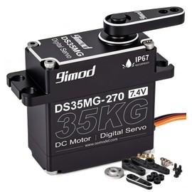 35KG Waterproof High Torque Servo 7.4V Coreless RC Steering Servo Motors Metal Gear Digital Servo for 1/8 1/10 1/12 RC Car, R/C Model DIY Car Robot High Speed Servo with 25T Servo Horn, 270 Degree