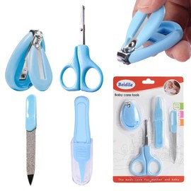 KYLOS Baby Maniküre Set (4-Tlg.), Baby Nagelschere, Baby Nagelknipser & Baby Nagelfeile, Baby Ausstattung, Baby Nagelpflegeset, Pflegeset Für Kleinkinder, Babypflege-Set