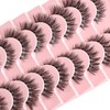 FARRED Natural False Eyelashes Cat Strip Invisible Band Faux Mink
