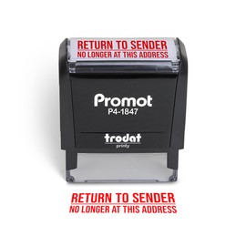 Promot Return to Sender No Longer at This Address - Self Inking Rubber Stamp