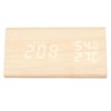 LED Digital Alarm Clock Multipurpose Wooden Clock with Voice Control