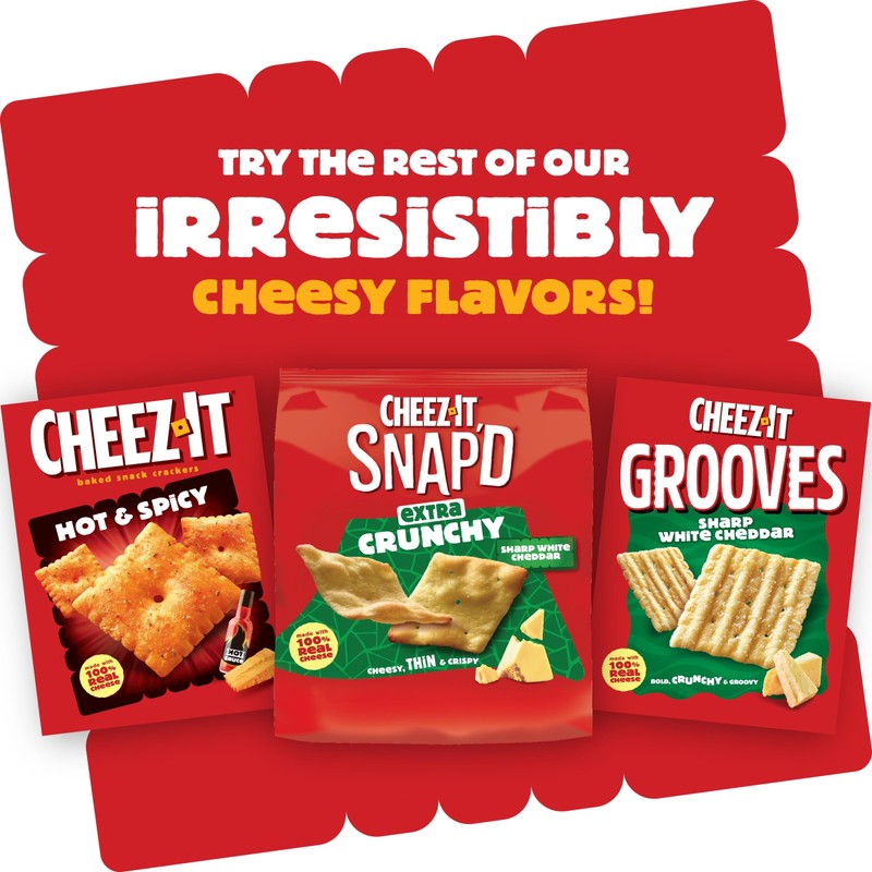 Cheez-It DUOZ Baked Snack Crackers, Lunch Snacks, Sharp Cheddar and