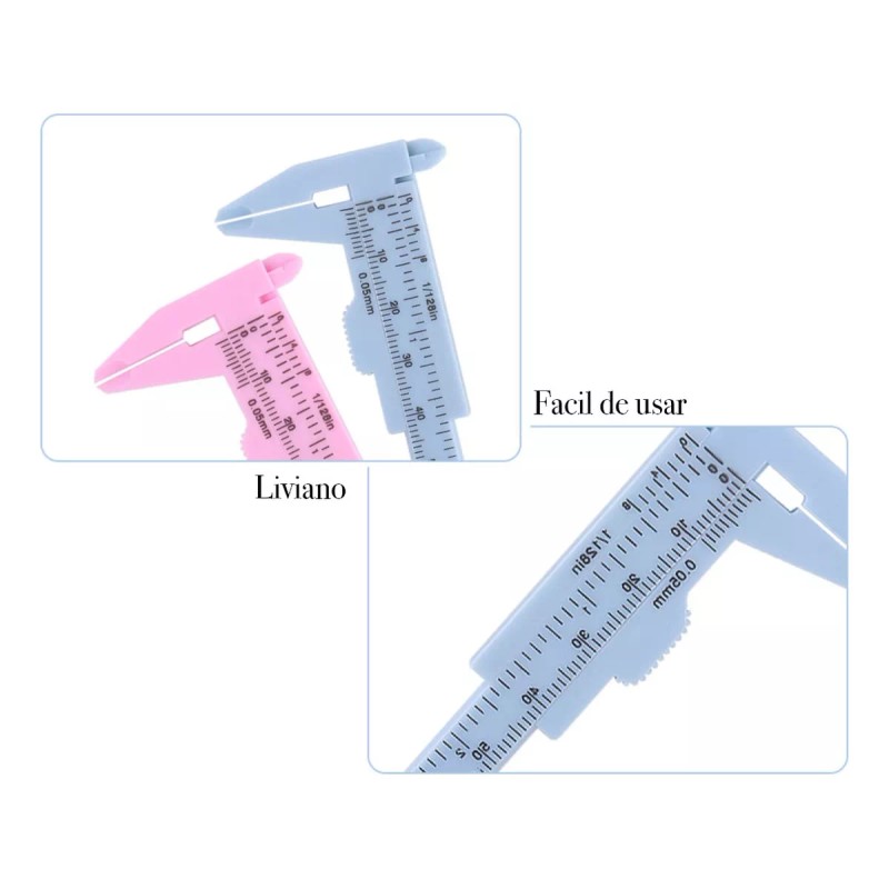 Xiaoya 1 Regla Vernier Para Cejas+plantillas +cepillo Para Pestañas