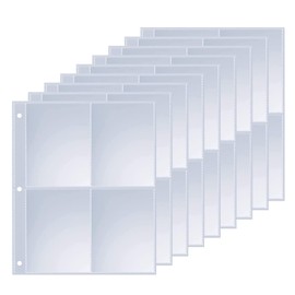 Trading Card Sleeves 480 Pockets, 60 Pages Per 8 Pockets, Trading Cards, Films, Neutral Trading Sleeves, Suitable for a Variety of Ring Binders, Collecting Folder for Playing Cards to Collect and
