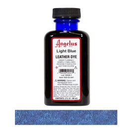 Angelus Tinte de cuero flexible para zapatos, botas, bolsos, manualidades, muebles y más, azul claro, 3 onzas