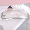 Pro Acme Wrap Around Rimless Sunglasses for Women Men Oversized
