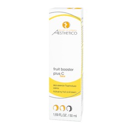 AESTHETICO fruit booster plus C, 50 ml - Intensive Anti-Aging-Nachtpflege-Fruchtsäurecreme mit Glycolsäure und reinem Vitamin C, für reifere Haut, verbessert die Hautstruktur und reduziert Fältchen