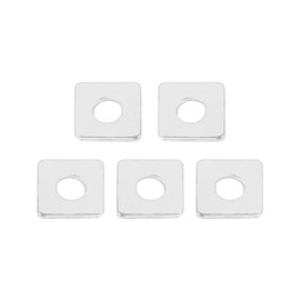 DTGN 20mmx20mmx2mm(LxWxT) 304 Stainless Steel Square Flat Washers - 5Pack - Good for M8 Industrial Machinery Bolt Nut - Square Gaskets - Silver Tone