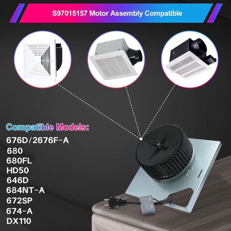 Upgrade S97015157 Motor Assembly for 680, 680FL, HD50, 676-D/2676F-A, 684NT-A,