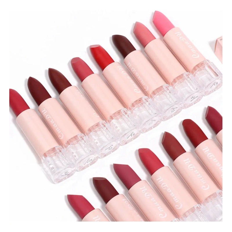 Set De 5 Labiales Mate Hidratantes Cmaadu, Fácil De Aplicar