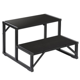 Talustool Hot Tub Step 500LBS Capacity Spa Side Step 2-Step Stairs Edge Spa Step 24” Outdoor RV Step Ladder Support Step Stool Pool Ladder Heavy Duty Steel Pedal