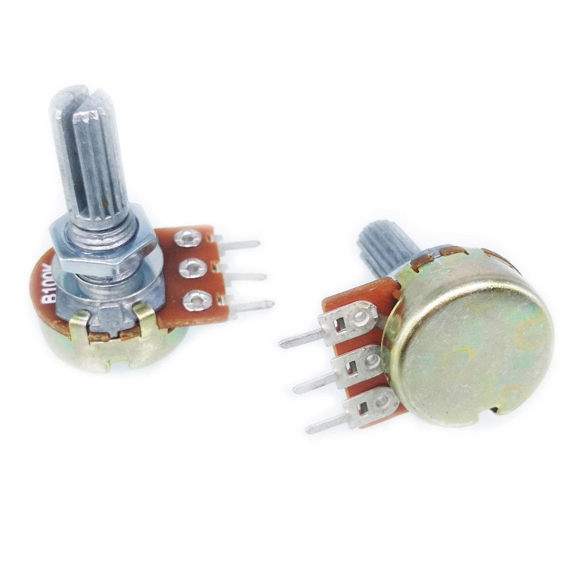 10pcs 10K ohm Linear Taper Rotary Potentiometer Panel Pot B10K