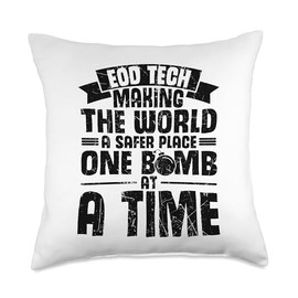 EOD Technician Explosive Ordnance Disposal Master Throw Pillow