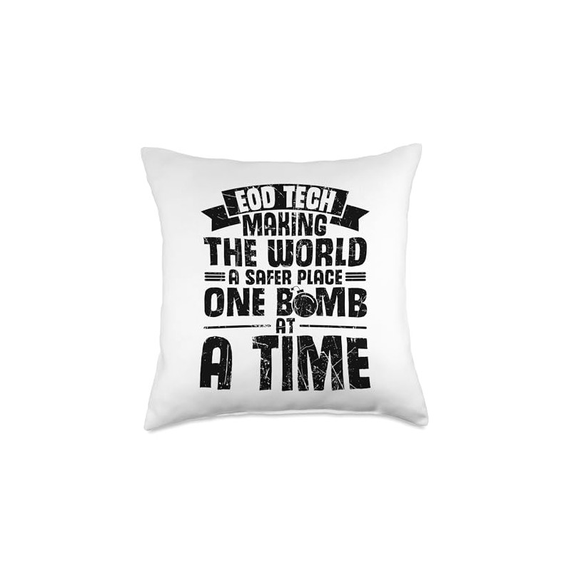 EOD Technician Explosive Ordnance Disposal Master Throw Pillow
