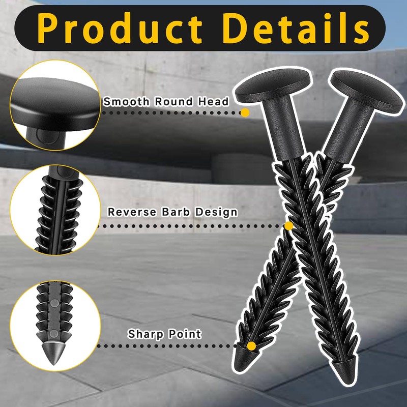 38 Pack Vinyl Shutter Fasteners for Windows Outside, Plastic Shutter