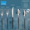 Amefa Soprano 20-piece Flatware Set - Sliver & Black