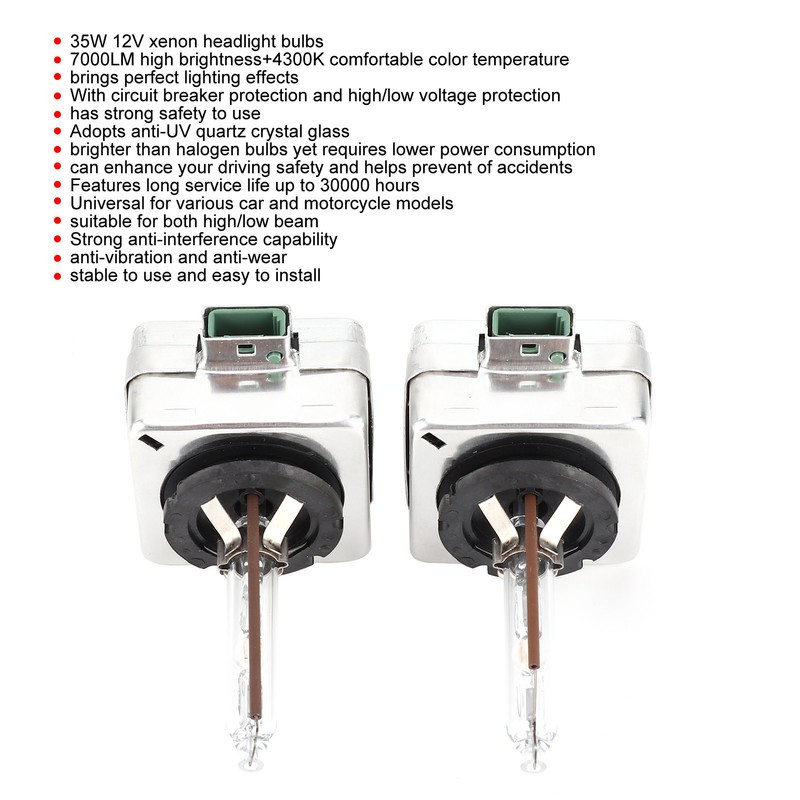 Pair Universal HID Xenon Bulb for Front Fog Lamp Headlight