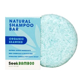 Seek Bamboo Shampoo Bar: Seaweed, Nourishing, SLS-Free, 3.2 oz, 70-90 Washes, Unisex, All Ages, Natural Ingredients, Eco-friendly