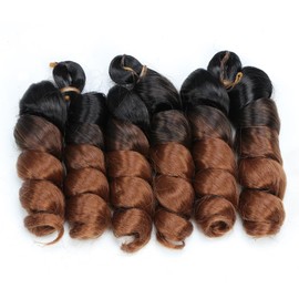 Goddess Bob Braiding French Loose Curl Crochet Hair 12inch length 3bundles 240gram Short Boho Curly Box Braids Knotless Braids Crochet Hair Extensions (B29)