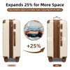 Cream Beige Expandable 6 Pcs Luggages Set Factory Product with