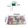 100 Pieces Map Thumb Tacks Colourful Drawing Push Pins with