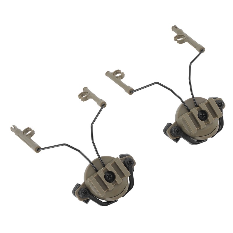 2Pcs Suspension Headset Bracket Helmet 19‑21mm Rail Adapter Rotatable Headphones
