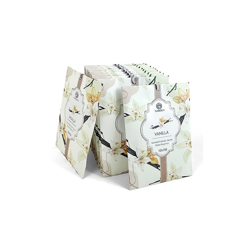 Vanilla Scented Sachets - 12 Pack, Long-Lasting Home Fragrance Sachet