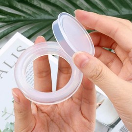 1 Pc Patio Table Umbrella Hole Ring with Cap Set Silicone Hole Couver Plug Transparent Hole Rings 2 Inch Transparent Umbrella Hole Cap Set for Patio Table Garden Beach Table Parasol and Stand Base