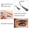 Waterproof Eyebrow Pencil - Long-Lasting Tattoo Brow Pen with Fork