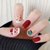 Christmas False Nails, Snow Press on Nails, Christmas Tree Stick