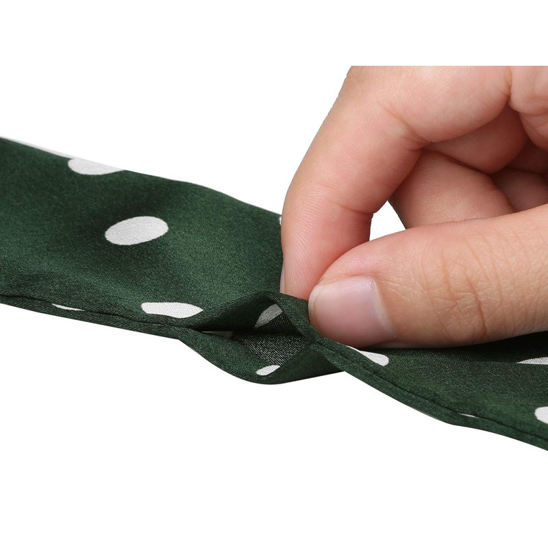 Allegra K Neckerchief Ribbon Scarf, Rectangle, Thin, Polka Dot, Hair