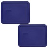 Pyrex 7211-PC 6-Cup Navy Blue Rectangle Plastic Food Storage Lid