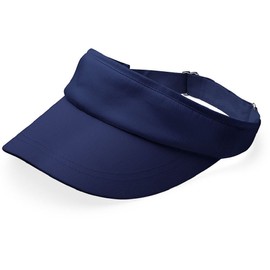 SPORTS SUN VISOR 100% HEAVY COTTON - 4 COLOURS (NAVY BLUE)