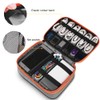 Gocokia Double Layer Electronic Accessories Organizer, Handle Waterproof Travel Cable