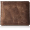 Fossil ML3771 DERRICK RFID PASSCASE Bi-Fold Wallet, Braun