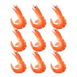 Artificial Shrimp Model 9 Pieces Red PVC 2.95 X 1.77 X 0.59 in