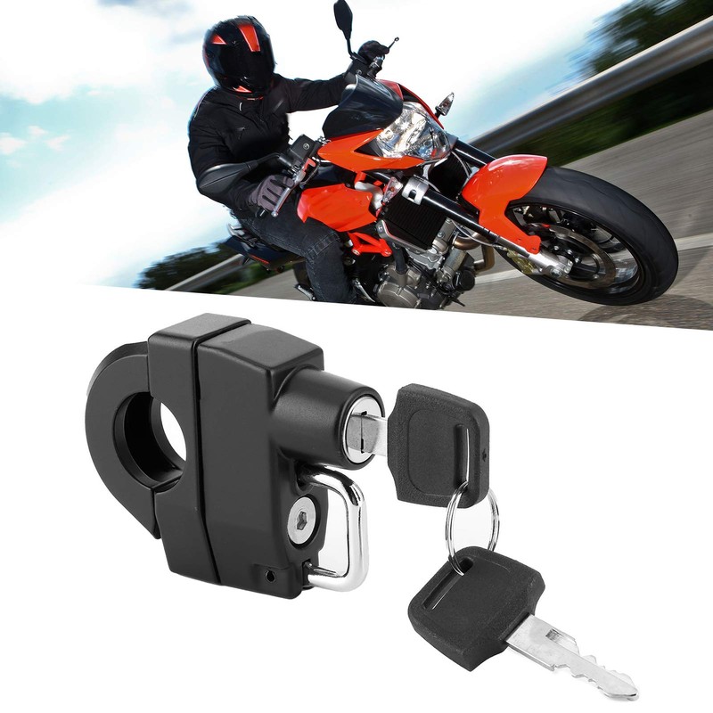 Yctze Motorcycle Helmet Lock,Metal Anti‑Theft Lock with 2 Keys Riding