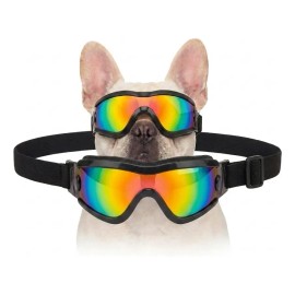 Gafas Negras Para Perros, Raza Pequeña, Resistentes A Los Ra Black/rainbow S Standard